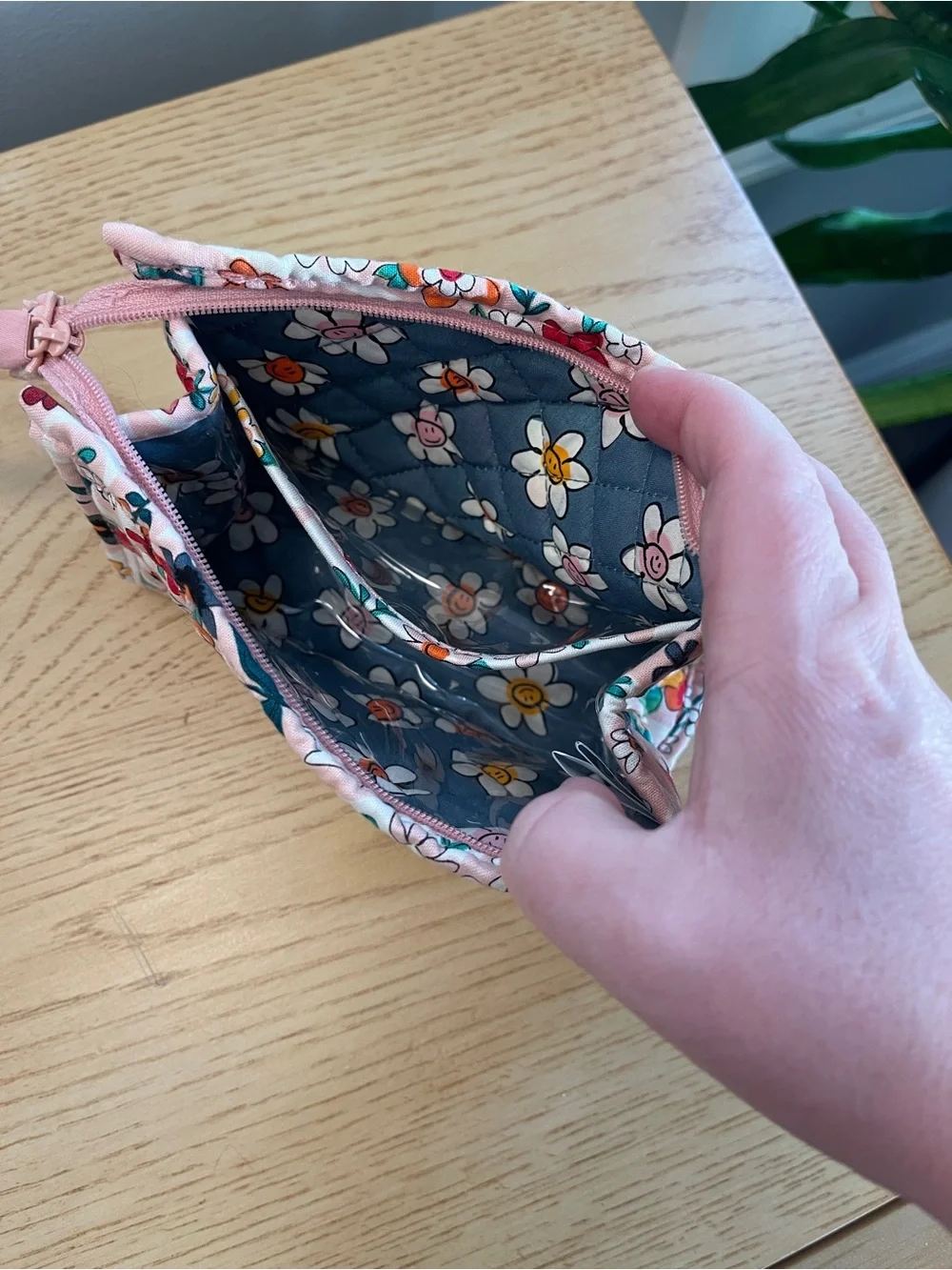 Vera Bradley Quilted Recycled Cotton Cosmetic Pouch
